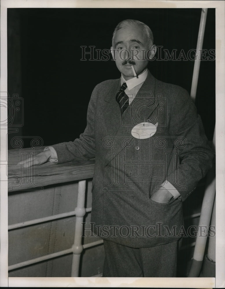 1941 Press Photo New York Siegmund Kleve Arrived From Lisbon on S.S. Guine NYC-Historic Images