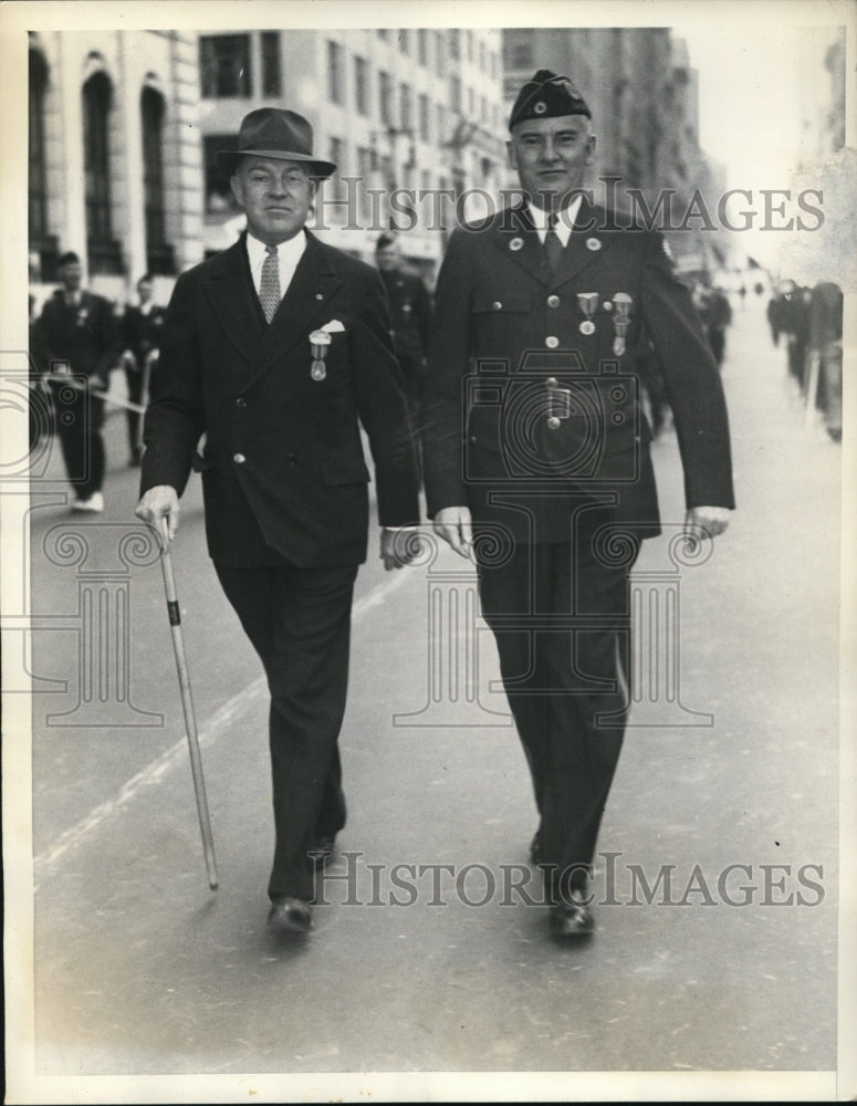 1937 Press Photo New York Notables in Legion Parade NYC - Historic Images