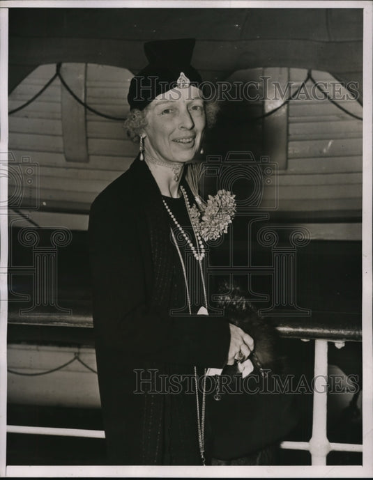 1937 Press Photo New York Yo Lady Ward of England arrived in New York City NYC-Historic Images
