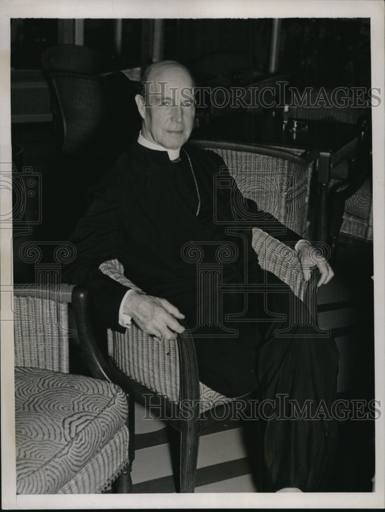 1937 Press Photo New York Rev.John J. Glennon Archbishop of St.Louis Mo. NYC - Historic Images