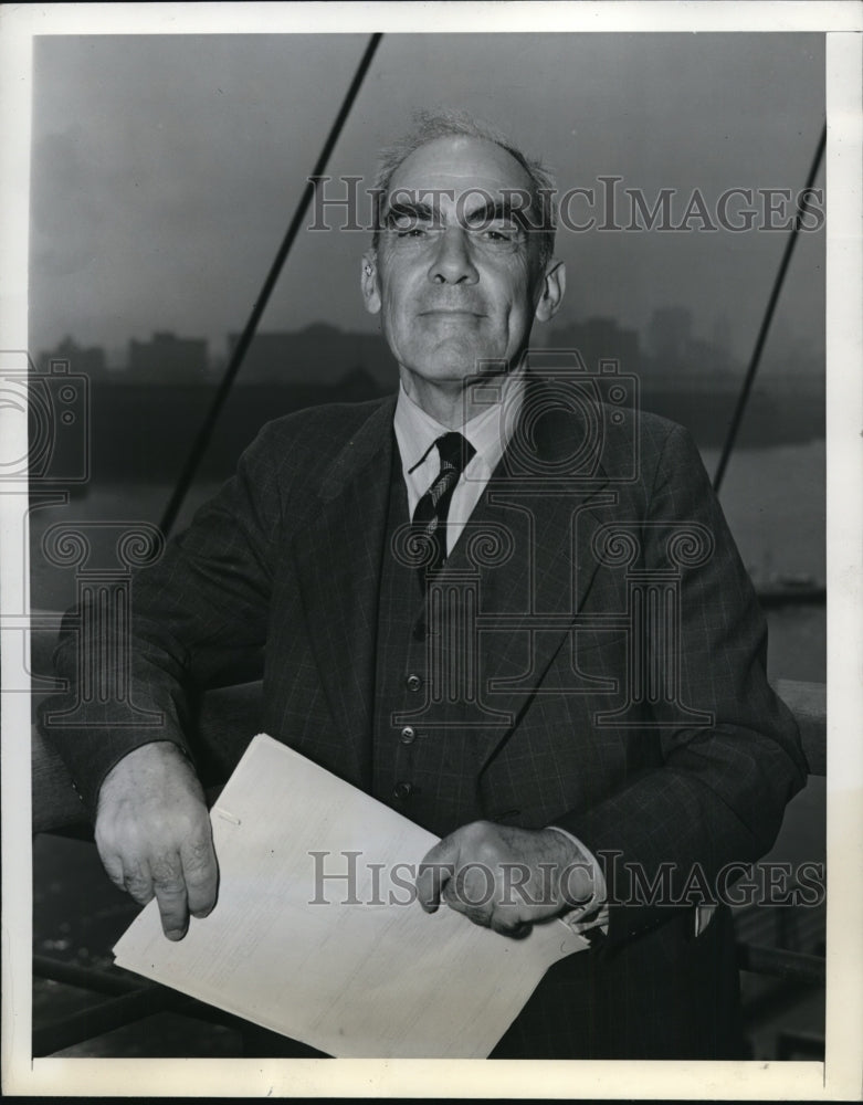 1941 Press Photo New York Briggg A Perkins Vice Consul at Oslo arrives in NYC-Historic Images