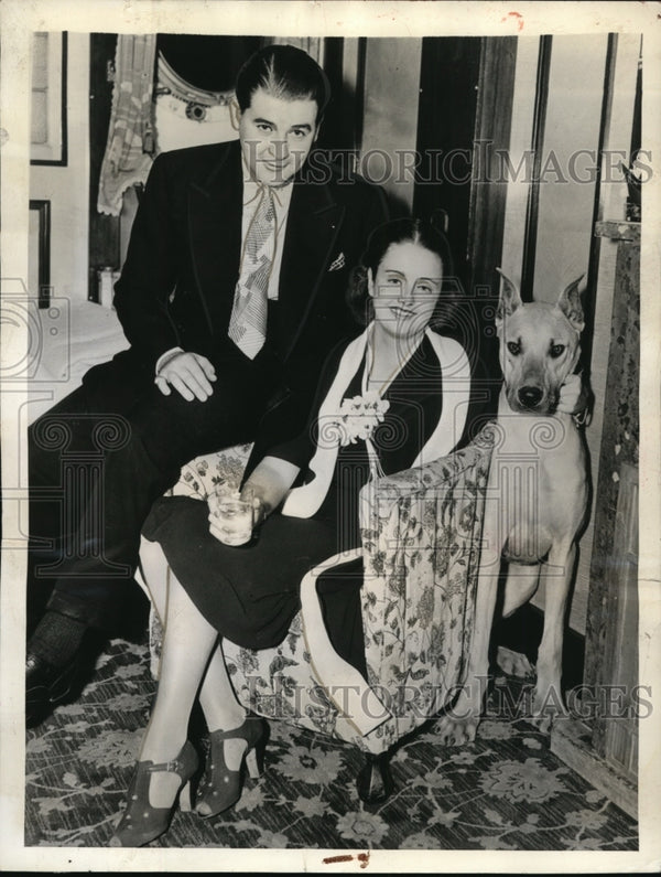 1937 Press Photo New York Marion Snowden Reed Dresser With New Husband ...