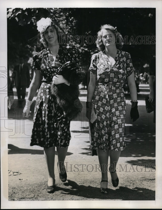 1939 Press Photo New York Belmont Park Margaret Beadleson, Hope Saunders NYC-Historic Images