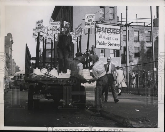 1946 New York Traffic employees prepare for rail strike in NYC-Historic Images