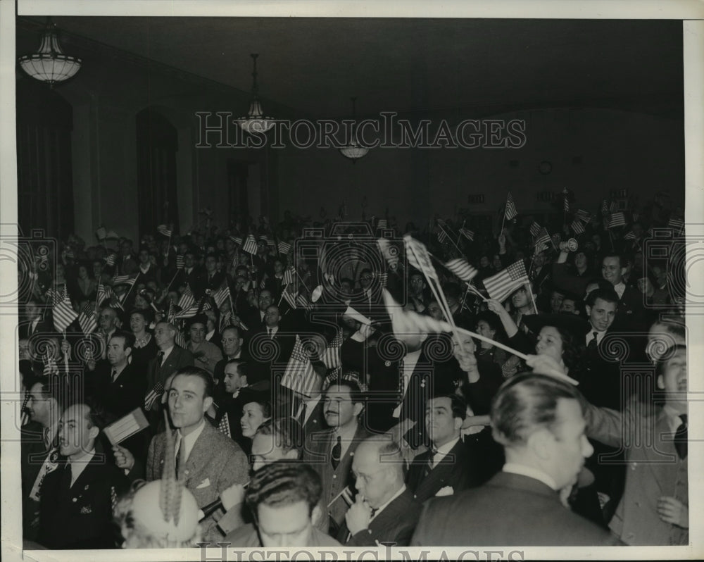 1940 Press Photo New York Wendell Willkie Carries Campaign To Brooklyn NYC - Historic Images