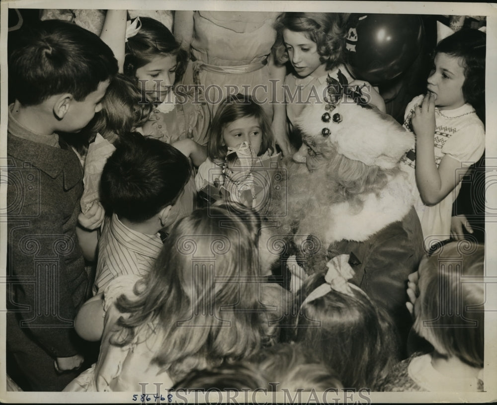 1940 Press Photo New York British Refugee Children during Christmas Party NYC - Historic Images