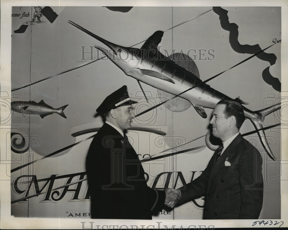 1941 Press Photo New York Walter Smith &amp; MD Governor Herbert O&#39;Conor NYC - Historic Images