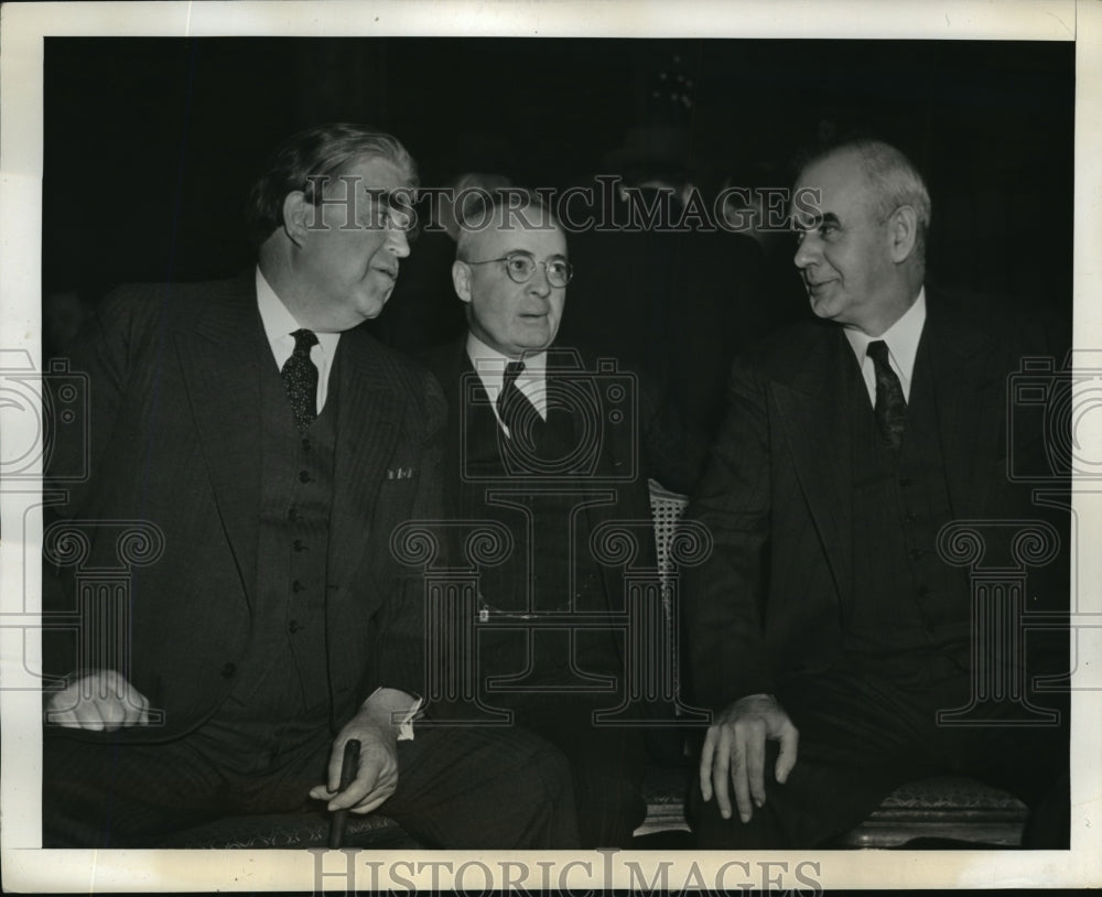 1941 Press Photo New York John L ewis , Tom Kennedy,&amp; CIOs P Murray NYC - Historic Images