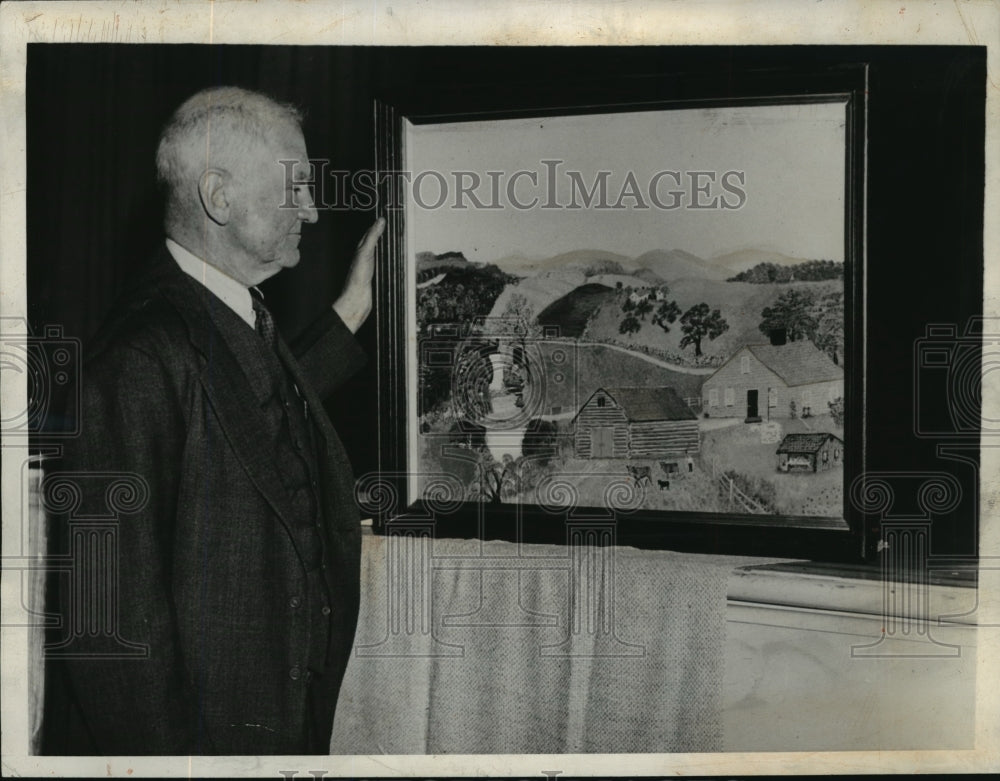 1941 Press Photo New York A.Conger Goodyear view The Old Oaken Bucket Paint NYC-Historic Images