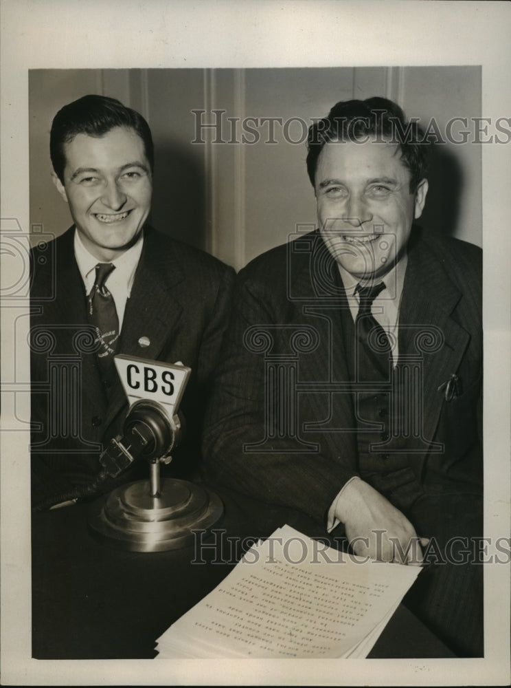 1940 Press Photo New York Oren Root Jr, Wendell Willkie Campaign Broadcast NYC - Historic Images