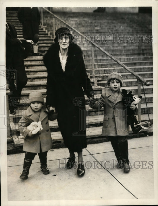 1934 Press Photo New York Jack Jr. & Michael De Ruther Supreme Court Custody NYC - Historic Images