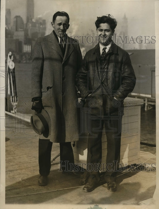 1930 Press Photo New York Members of Syracuse University Expedition Sail NYC - Historic Images