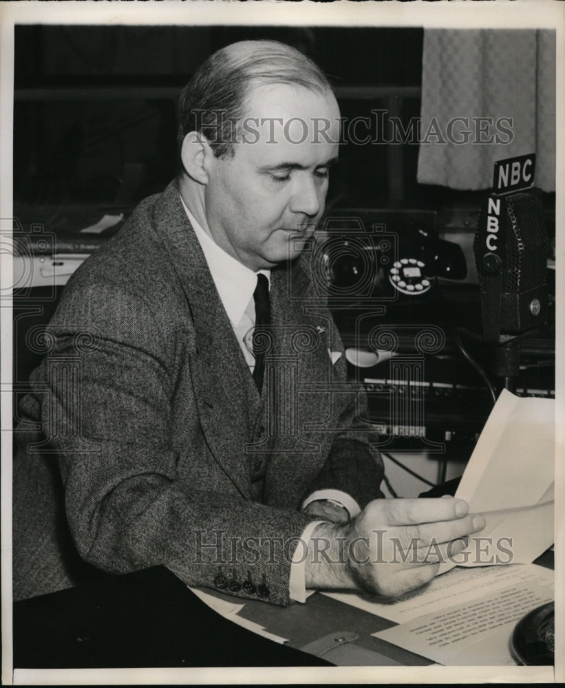 1940 Press Photo New York Dr. Alexander Loudon Netherlands Minister to U.S.  NYC - Historic Images