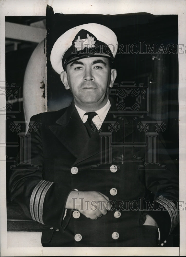 1940 Press Photo New York Capt. Humberto Castro of Liner Aconcagua NYC - Historic Images