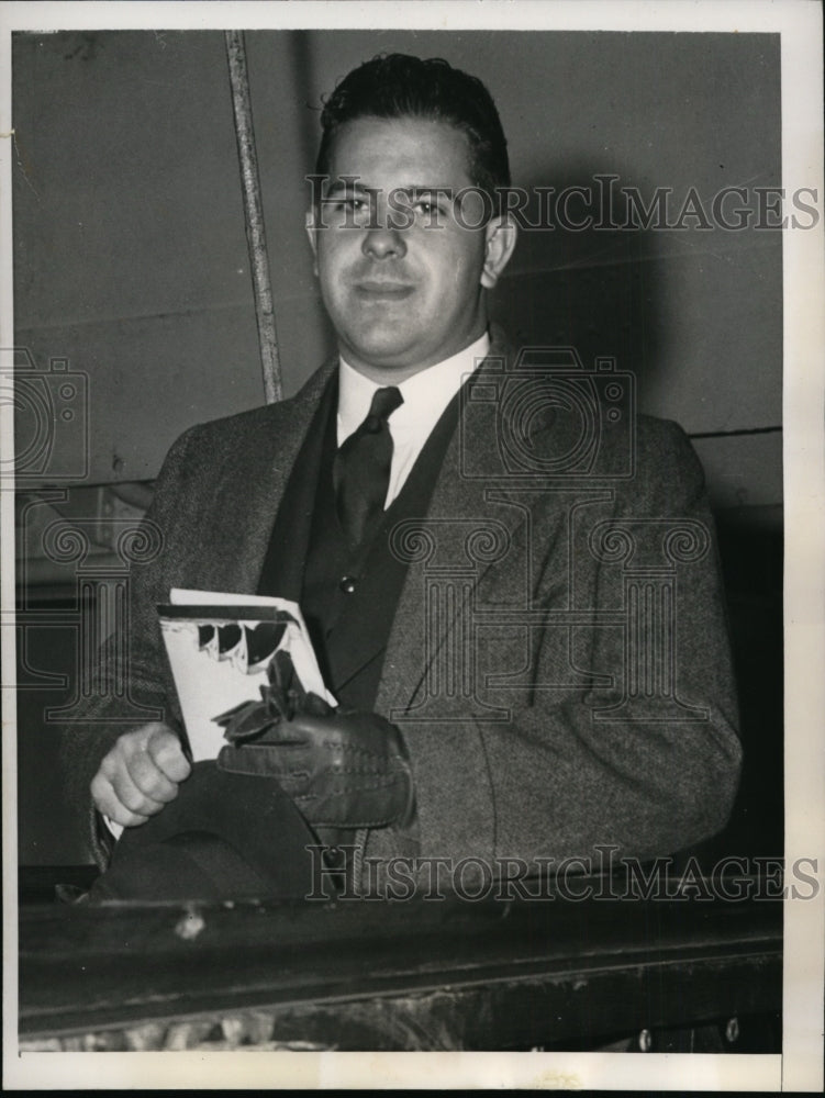 1940 Press Photo New York Dr.C. Boucas, son of Brazilian Notables NYC - Historic Images