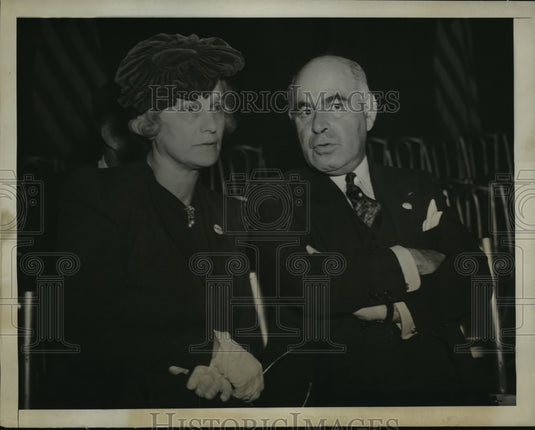 1940 Press Photo New York Gov. and Mrs. Herbert H. Lehman at Convention NYC - Historic Images
