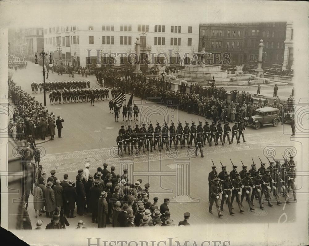 1929 New York Army Day parade with sailors &amp; marines in NYC-Historic Images