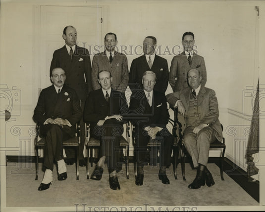 1934 Press Photo New York Horse Show ball men's committee meet in NYC - Historic Images