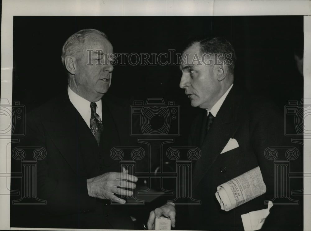 1936 Press Photo NEW YORK DISCUSSION AT SENATE MUNITIONS PROBE NYC - Historic Images