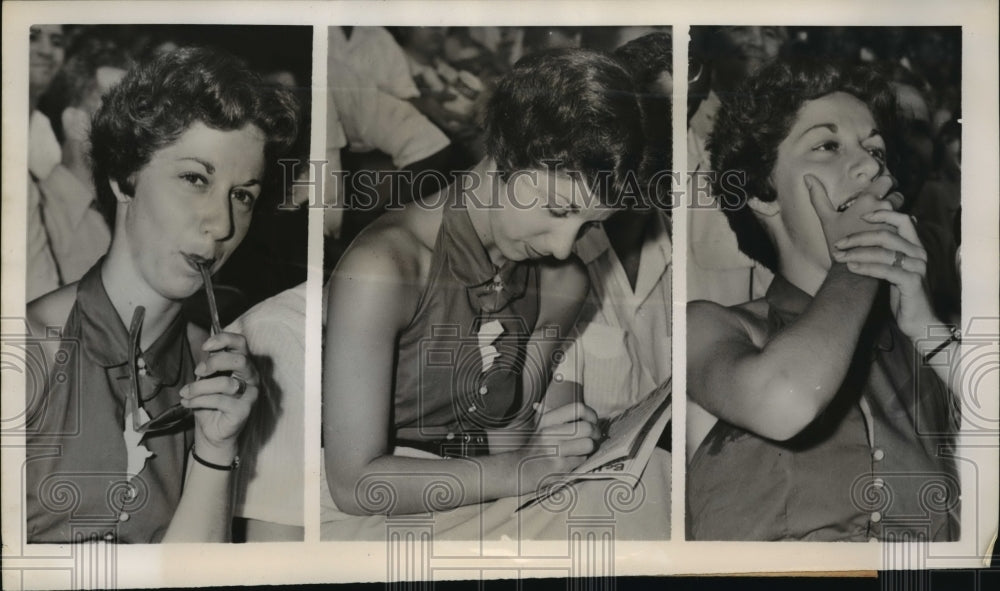 1951 New York Bernice Demberg of Brooklyn t a gane in NYC-Historic Images