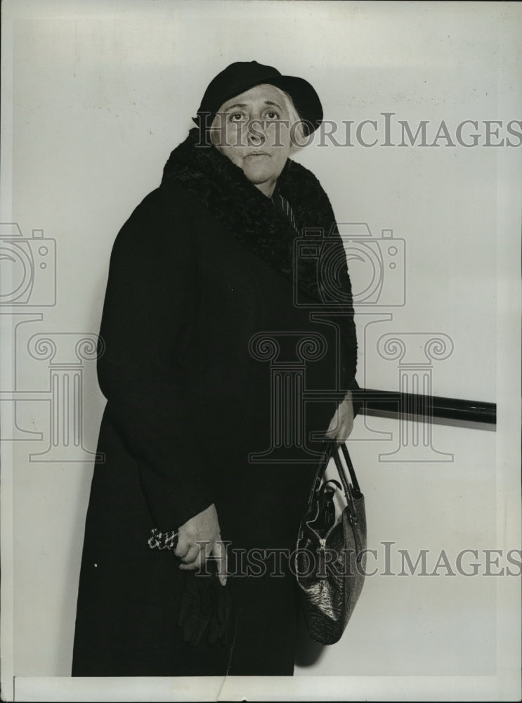 1934 Press Photo New York Mrs William R Shepherd arrives in NYC - neny20046-Historic Images