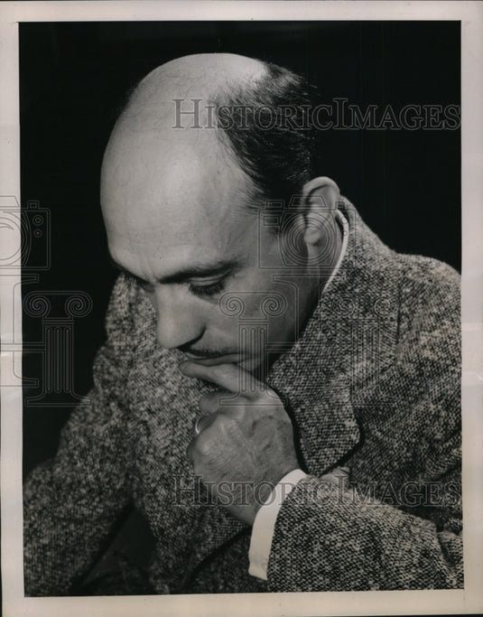1940 Press Photo New York Mr Bald head at Robert's salon on Fifth Ave NYC-Historic Images