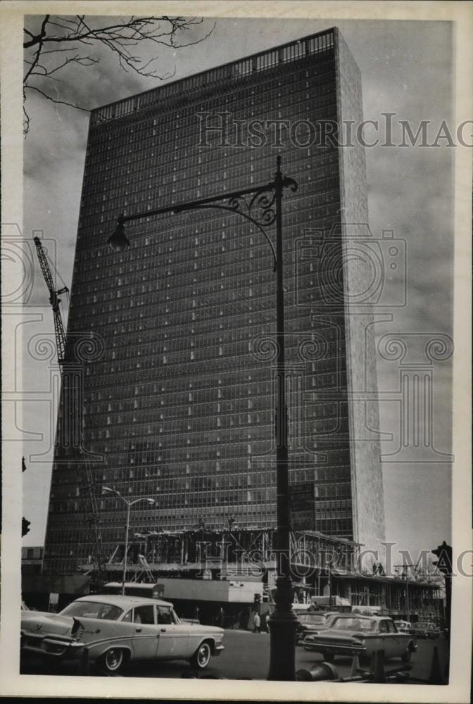 1961 New York The new United Nations building construction in NYC-Historic Images