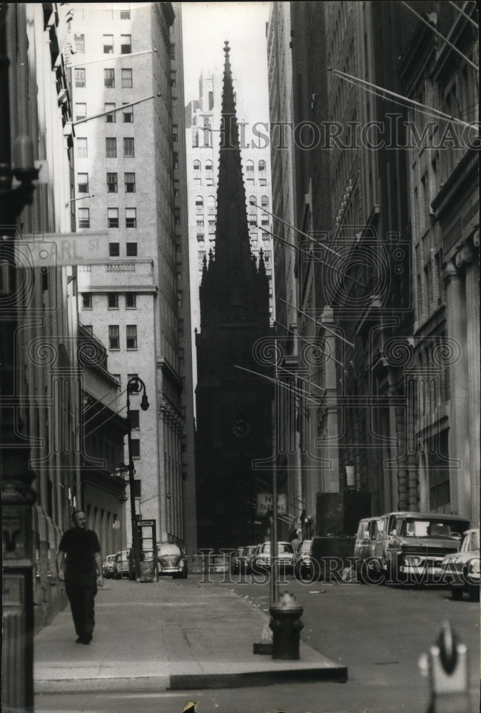 1966 NEW YORK TRINITY CHURCH A WALL STREET CHURCH NYC-Historic Images