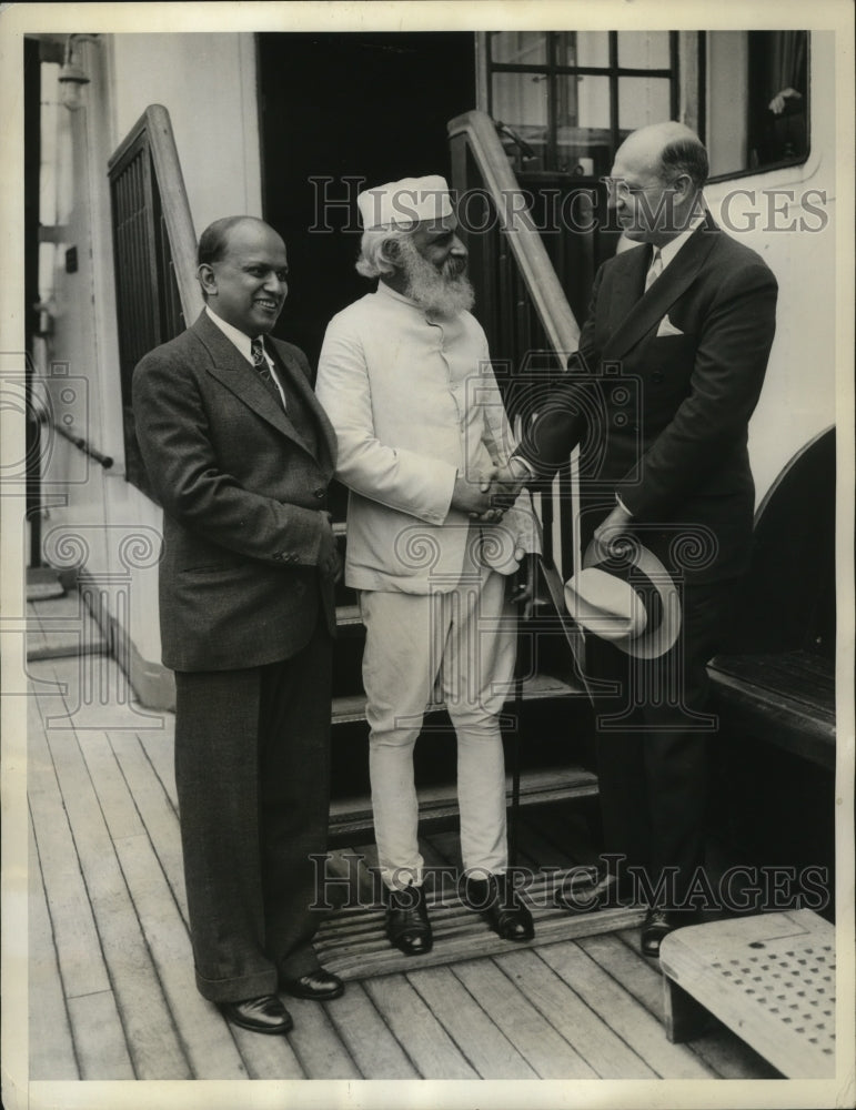 1932 Press Photo New York Vithalbhai J.Patel Arrives In America NYC - Historic Images