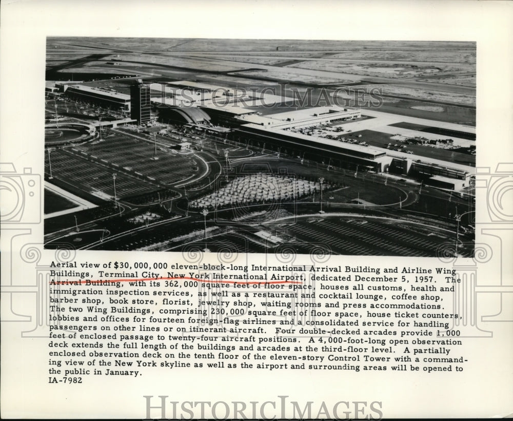 1957 New York Arrival Bldg.of New York International Airport NYC-Historic Images