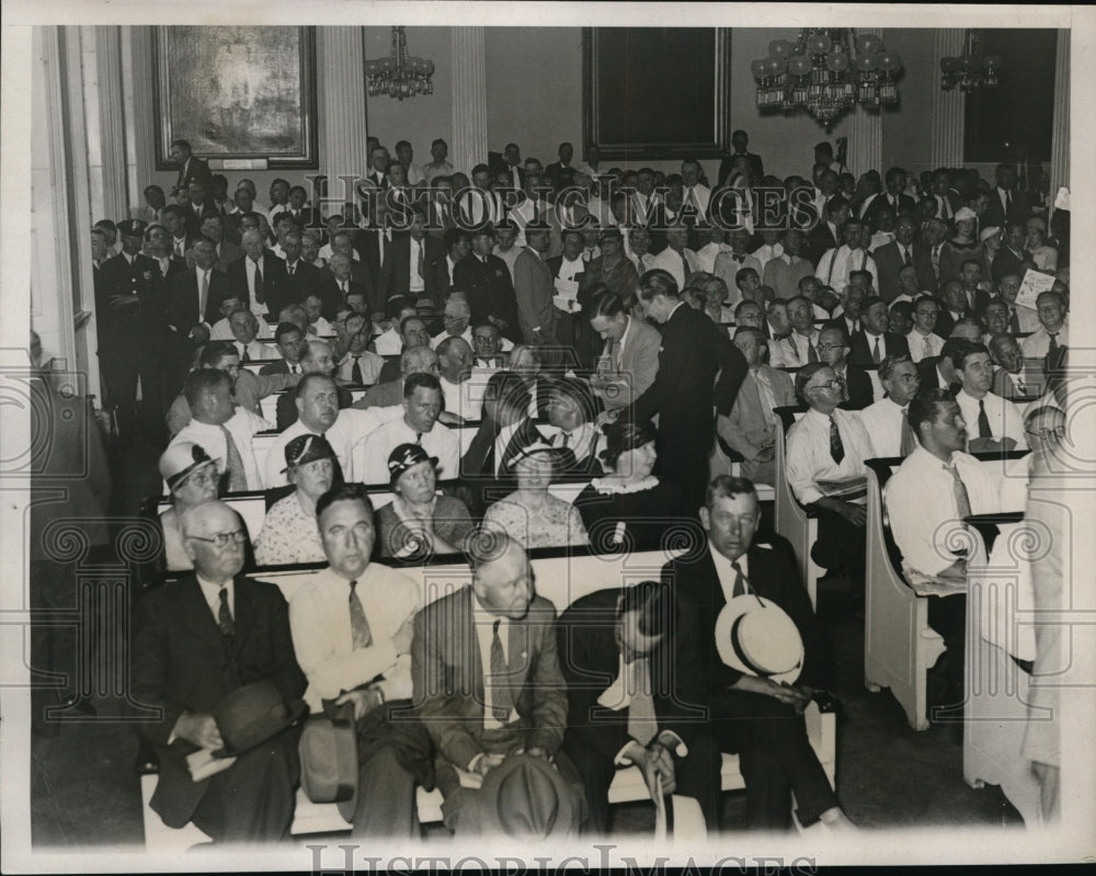 1933 Press Photo New York City Hall public hearing vs auto taxes in NYC-Historic Images