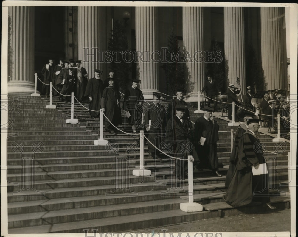 1929 Press Photo New York Columbia University commencement in NYC - Historic Images