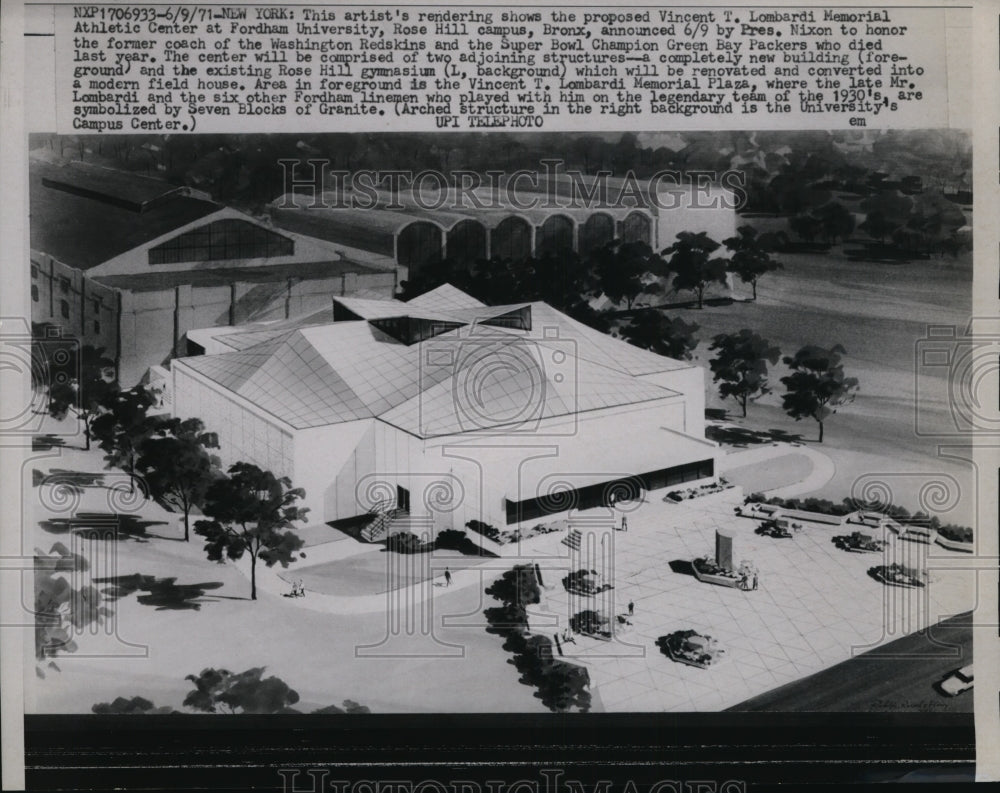 1971 NEW YORK VINCENT T. LOMBARDI MEMORIAL ATHLETIC CENTER NYC-Historic Images