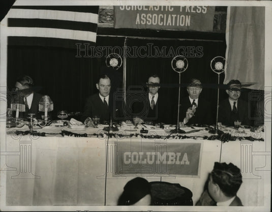 1934 Press Photo  New York Colombia Scholastic Press Association Luncheon NYC - Historic Images