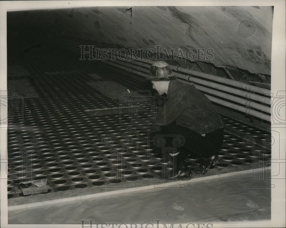 1940 Press Photo New York Midtown Tunnel Construction NYC - Historic Images