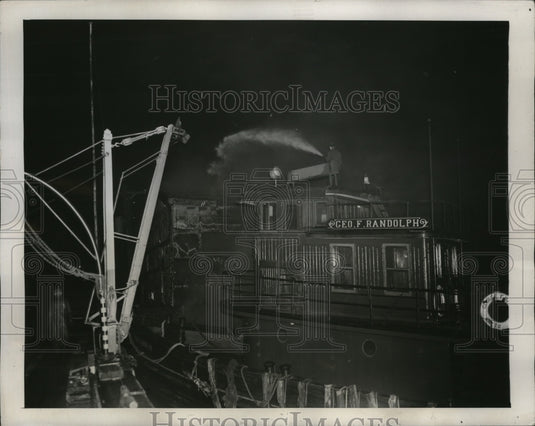 1946 New York  Five Alarm Fire of Pier and Sheds St. George NYC-Historic Images