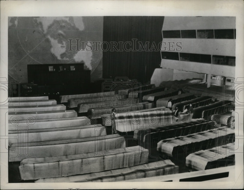 1947 New York Flushing United Nations Empty Assembly Hall NYC-Historic Images