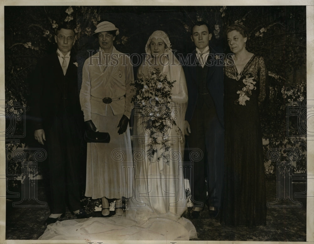 1933 Press Photo New York Mrs.Franklin D.Roosevelt attended Wedding at NYC. - Historic Images