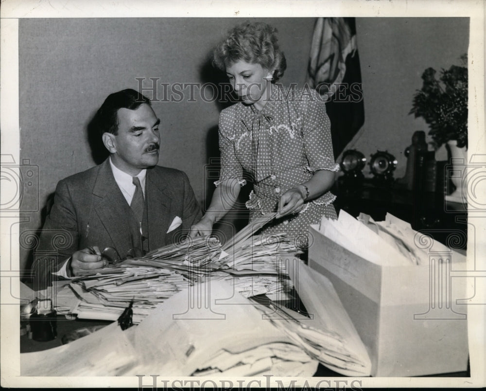 1944 Press Photo New York Governor Dewey, Republican Candidate for President NYC-Historic Images