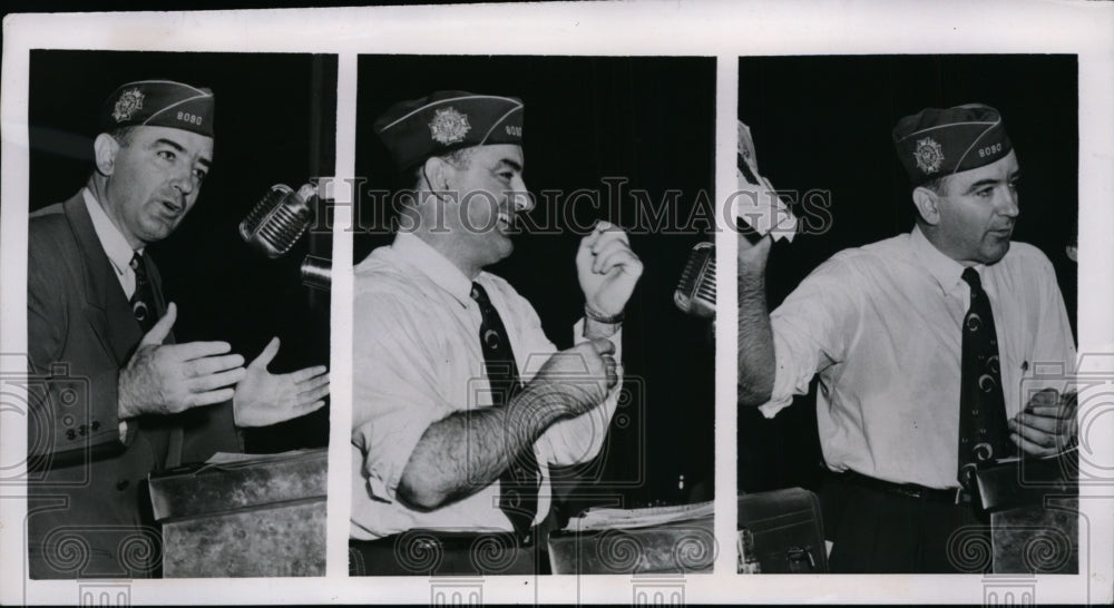 1951 Press Photo New York Sen Joseph McCarthy R of Wisc at VFW in NYC-Historic Images