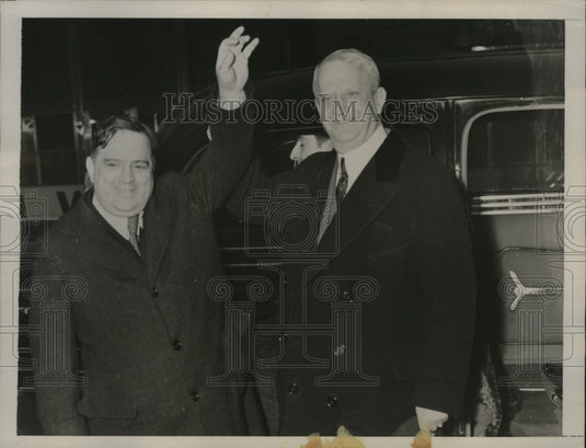 1937 Press Photo New York Mayor F.H.LaGuardia and Samuel Levy, Borough President - Historic Images