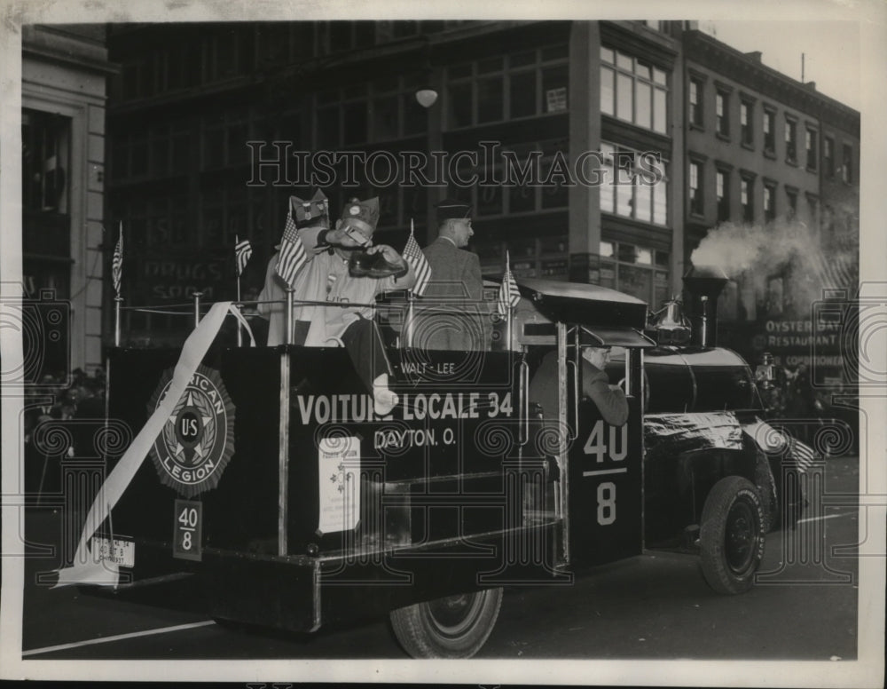 1937 Press Photo NEW YORK OHIO CONTINGENT IN 40-8 PARADE NYC - Historic Images