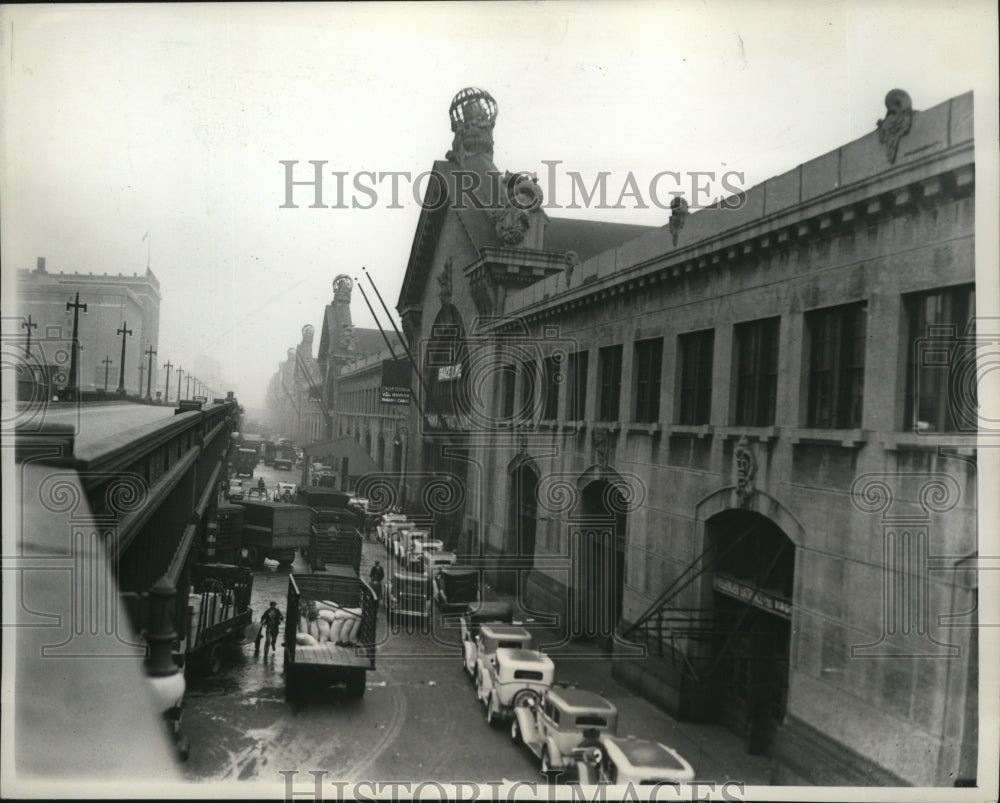 1936 Press Photo New York Deserted 19th St Docks During Seamen&#39;s Strike NYC - Historic Images