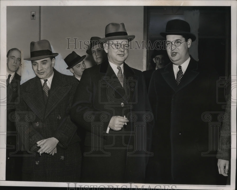 1938 Press Photo Robert Bosenthal, W.K. Petigue, Henry Mygatt Investigation NYC - Historic Images