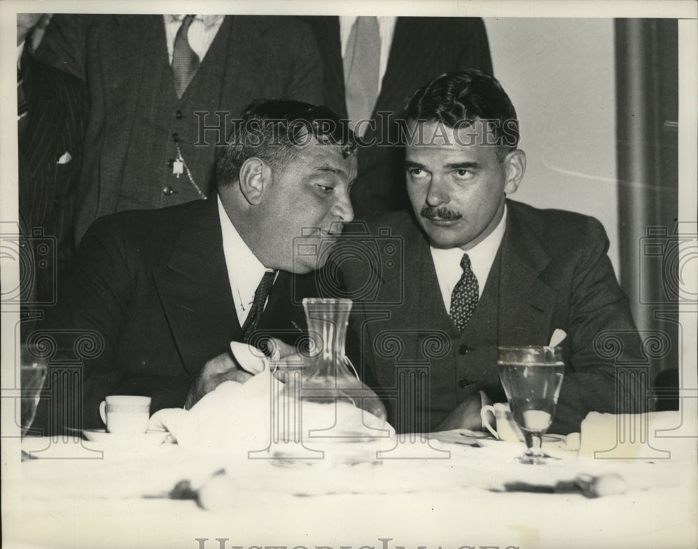 1937 Press Photo New York Mayor Fiorello La Guardia and with Thomas E. Dewey NYC - Historic Images