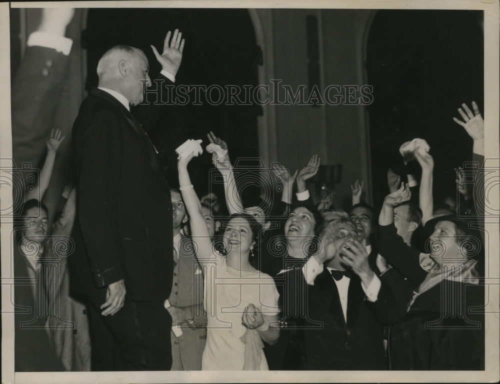 1936 Press Photo New York James Farley Roosevelt campaign manager NYC - Historic Images