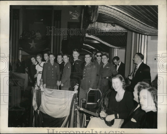 1945 Press Photo New York President Roosevelt Birthday Ball Honored Guests NYC - Historic Images
