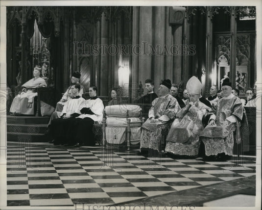 1939 Press Photo New York Right Rev Michael LaVelle during pontifical mass NYC-Historic Images
