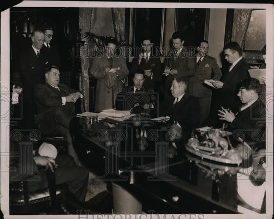 1936 Press Photo New York Governor Harold G Hoffman at mock legislature NYC - Historic Images