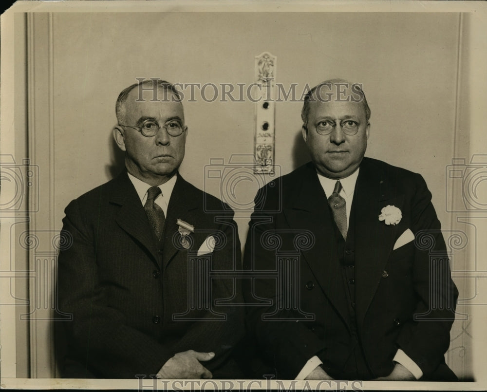 1933 Press Photo New York Frederick Flaherty &amp; Charles Heyd attend meeting NYC-Historic Images